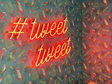 tweet neon sign